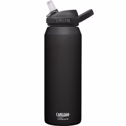 CamelBak Eddy Vacuum Insulated Stainless Steel Bottle Filtered By Lifestraw 1 Litre Leakproof Flask - 1 Litre, Black