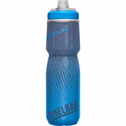 camelBak Podium chill Insulated Bike Water Bottle - Easy Squeeze Bottle - Fits Most Bike cages - 24oz Blue Dot