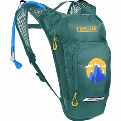 CamelBak Mini M.U.L.E, Frameless, Top, Back padding, Cycling, Green, Green/Mountains