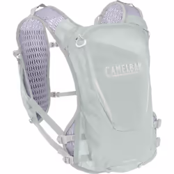 Camelbak Zephyr Pro Vest 12L with 2 x 500ml Quick Stow Flasks Running Hydration Mens Surf Pack - 12L, Sky Grey/Lavender Blue