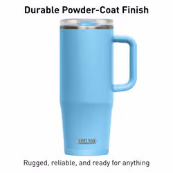 CamelBak Thrive Leak-Proof 32 oz Stainless Steel Mug for Travel, Coffee, Tea, Hot Beverages - Spill Proof Cup-holder, Nordic Blue