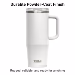 CamelBak Thrive Leak-Proof 32 oz Mug, Insulated Stainless Steel - For travel, coffee, tea, hot beverages - Spill Proof Cup-holder Compatible, White