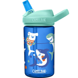 CamelBak Eddy+ 14oz Kids Water Bottle with Tritan Renew - Straw Top  Leak-Proof When Closed  Shark Summer Camp