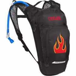 CamelBak Mini M.U.L.E. Kids Hydration Backpack for Hiking and Biking - 50oz  Black/Flames