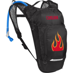 CamelBak Mini M.U.L.E. Kids Hydration Backpack for Hiking and Biking - 50oz  Black/Flames