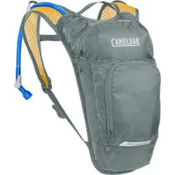 CamelBak Mini M.U.L.E. Kids Hydration Backpack for Hiking and Biking - 50oz  Stormy Sea/Mango