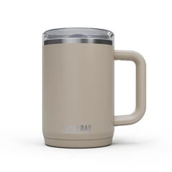 CamelBak Thrive Leak-Proof 16 oz Mug  Insulated Stainless Steel - For travel  coffee  tea  hot beverages - Spill Proof - Cup-holder Compatible  Stone