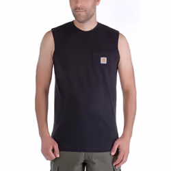 Carhartt Men's Workwear Pocket Sleeveless Midweight T-Shirt Relaxed Fi