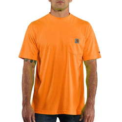 Carhartt Men's High-Visibility Force Relaxed Fit Lightweight Color Enhanced Short-Sleeve Pocket T-Shirt   Brite Orange  Medium