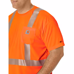 Carhartt Men's High Visibility Force Short Sleeve Class 2 Tee Brite Orange X-Large