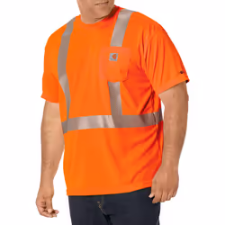 Carhartt Men's High Visibility Force Short Sleeve Class 2 Tee Brite Or