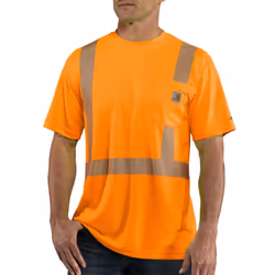 Carhartt Men's High Visibility Force Short Sleeve Class 2 Tee Brite Or