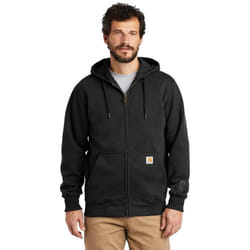 Carhartt mens Rain Defender Paxton Heavyweight Hooded Sweatshirt Full Zip Big & Tall fashion hoodies  Black  4X-Large US