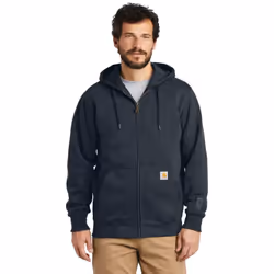 Carhartt mens Rain Defender Paxton Heavyweight Hooded Sweatshirt Full Zip Big & Tall fashion hoodies  New Navy  4X-Large US