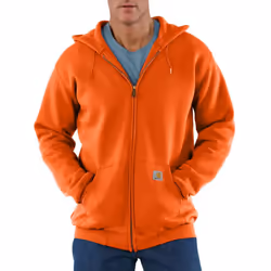 CarharttmensLoose Fit Midweight Full-Zip SweatshirtOrangeSmall