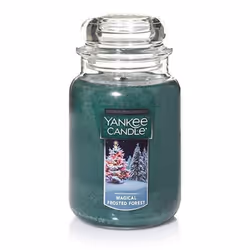 Yankee Candle Magical Frosted Forest Scented  Classic 22oz Large Jar Single Wick Candle  Over 110 Hours of Burn Time