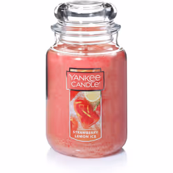 Yankee Candle Strawberry Lemon Ice Scented Classic 22oz Large Jar Single Wick Candle Over 110 Hours of Burn Time