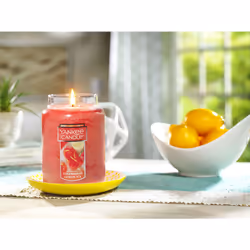 Yankee Candle Strawberry Lemon Ice Scented  Classic 22oz Large Jar Single Wick Candle  Over 110 Hours of Burn Time