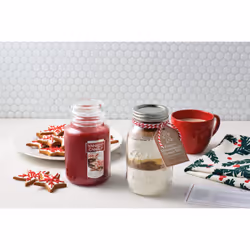 Yankee Candle Frosty Gingerbread Scented  Classic 22oz Large Jar Single Wick Candle  Over 110 Hours of Burn Time | Holiday Gifts for All