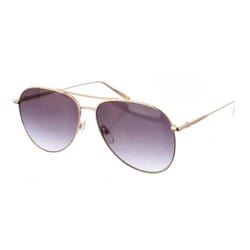 Gafa De Sol De Metal Con Forma Ovalada Lo139s Mujer - yellow, TU