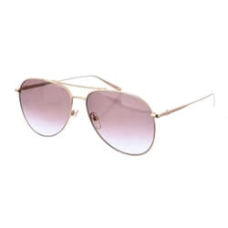 Gafa De Sol De Metal Con Forma Ovalada Lo139s Mujer - gold, TU