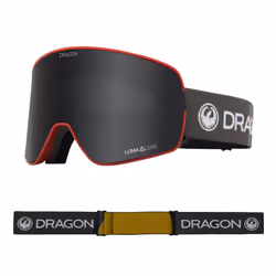 Dragon Unisex Snowgoggles NFX2 with Bonus Lens - Block Red with Lumalens Dark Smoke + Lumalens Rose, Medium, (NFX2 Bonus)