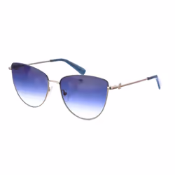 Gafa De Sol De Metal Con Forma Ovalada Lo152s Mujer - gray, TU