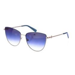 Gafa De Sol De Metal Con Forma Ovalada Lo152s Mujer - gray, TU