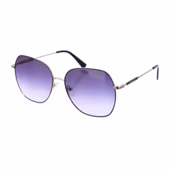 Gafa De Sol De Metal Con Forma Ovalada Lo151s Mujer - black, TU