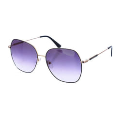 Gafa De Sol De Metal Con Forma Ovalada Lo151s Mujer - black, TU