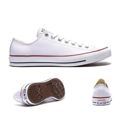 CONVERSE CT OX WHITE LEATHER TRAINERS WOMENS 132173C UK 3-11 - UK 8-EU 41.5