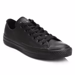Converse Mens Womens Black All Star OX Leather Trainers - UK 6