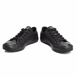 Converse Mens Womens Black All Star OX Leather Trainers - UK 6