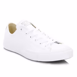Converse All Star Unisex White Monochrome OX Leather Trainers - UK 4