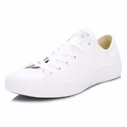 Converse All Star Unisex White Monochrome OX Leather Trainers - UK 4
