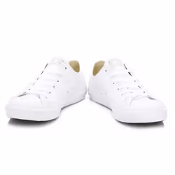 Converse All Star Unisex White Monochrome OX Leather Trainers - UK 4 - Additional view 4