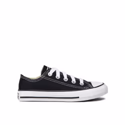 Converse All Star Ox Lace-Up Black Canvas Kids Plimsolls 3J235C (UK ) - 12k