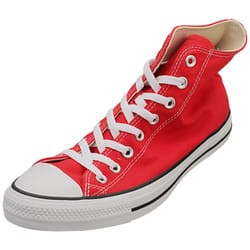 Converse All Star Hi Unisex Fashion Trainers in Red White - 8 UK