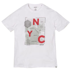 Cat Lifestyle Mens NYC Tee - Large, White