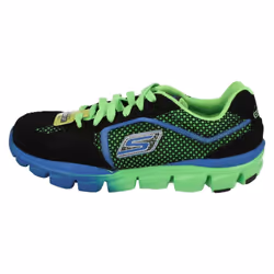 ) Boys Skechers Go Run Ride Trainers Supreme 95672 - UK 12.5 Child, Black/Green (Black