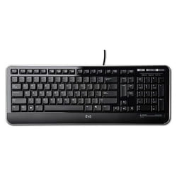 HP QY776AA keyboard Office USB QWERTY English Black