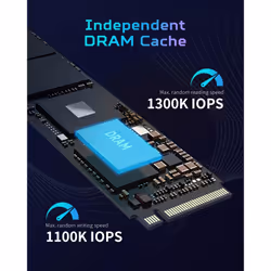 acer Predator GM7000 2TB M.2 SSD 2280 NVMe Gen4 Internal Gaming SSD  Compatible with PS5 Up to 7400MB/s - BL.9BWWR.106