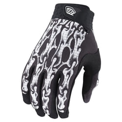 Troy Lee Designs X Oakley Vision Air Glove for Mountain Bike/BMX/Motorcycle/Dirtbike  Breathable  Silicon Grips AIR Glove; Slime Hands Black/White MD