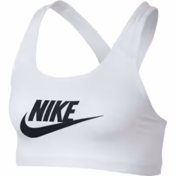 Nike Swoosh Logo White Training  Sports Bra - M
