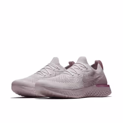 Nike Epic React Flyknit, Running, Female, Adult, Pink, Monochromatic, Lace-up closure
