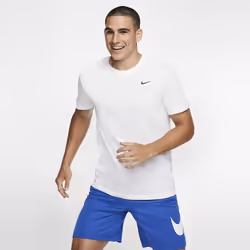 Nike Mens Dri-FIT Training T Shirt Sportswear Tee - White, XL