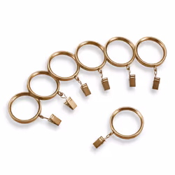 MODE Premium Collection Flat Steel Curtain Clip Rings Set of 14 Curta