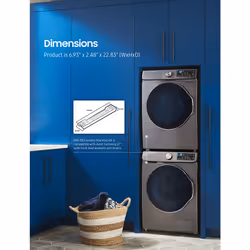 SAMSUNG Stacking Kit for 27  Wide Front Load Washer and Dryer Combo  Small Space Saving Solution for Stackable Laundry Machine Sets  All Parts Include