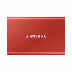 Samsung T7, 2 TB, USB Type-C, 3.2 Gen 2 (3.1 Gen 2), 1050 MB/s, Red