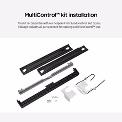 SAMSUNG Bespoke Front Load Washer Dryer Stacking and MultiControl Combo Kit  Includes Gap Cover to Fill Space Between Laundry Machines  All Parts Incl